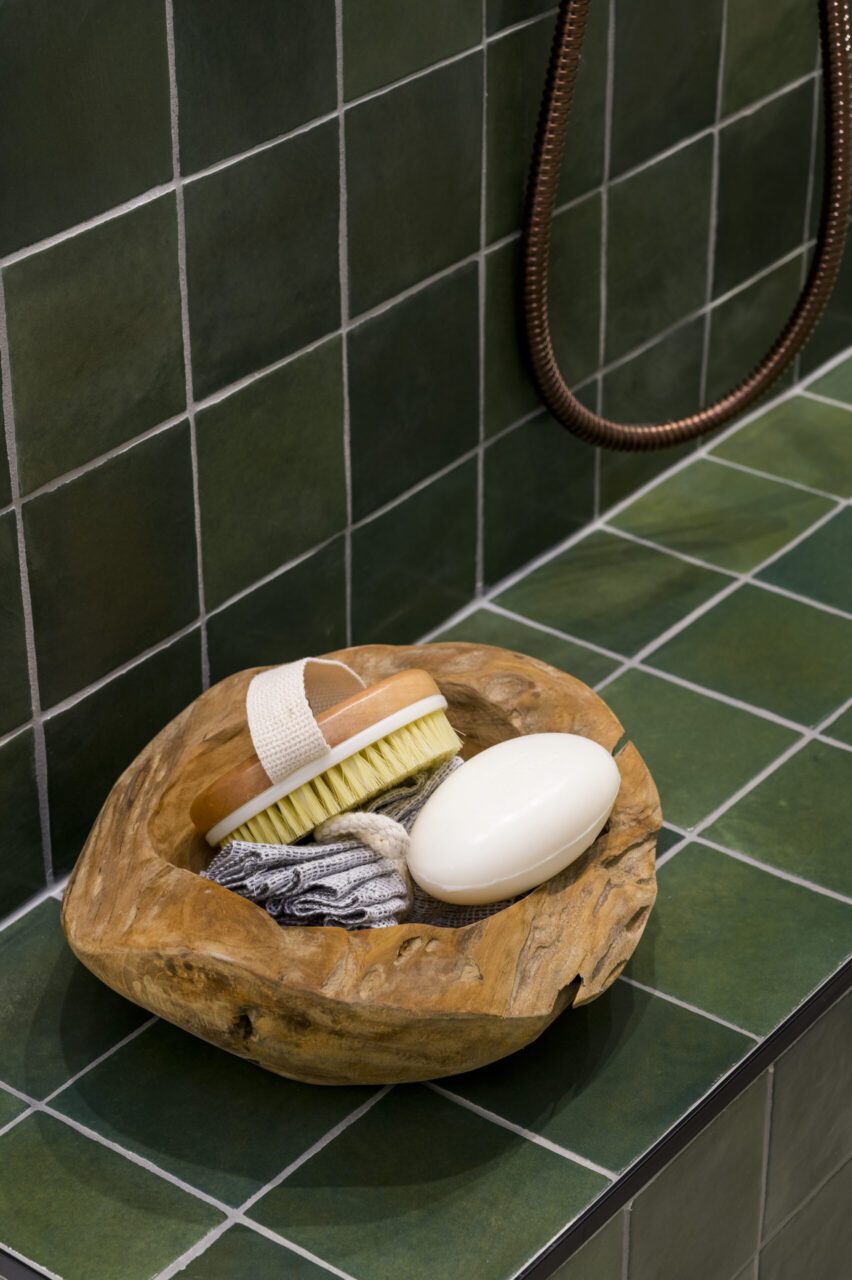 Luxury Day-Spa Inspired Bathroom Green tiles