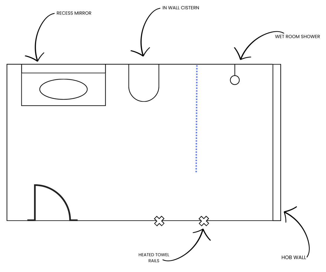 Raymond Terrace Bathroom Renovation Floor Plan After