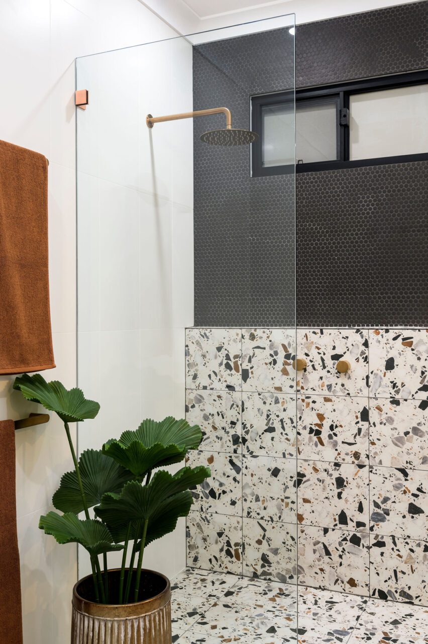 Industrial Double Shower Bathroom