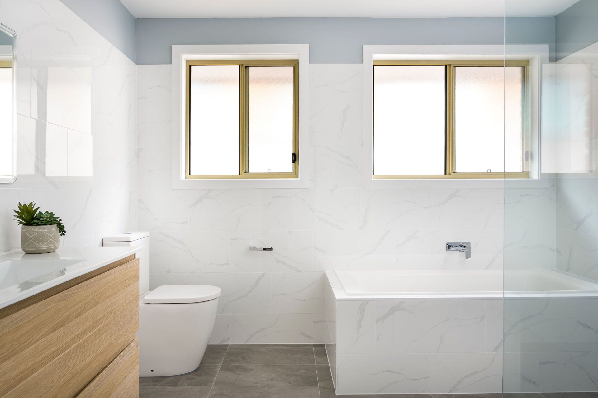 Scandi Style Bathroom renovation in Edgeworth, NSW