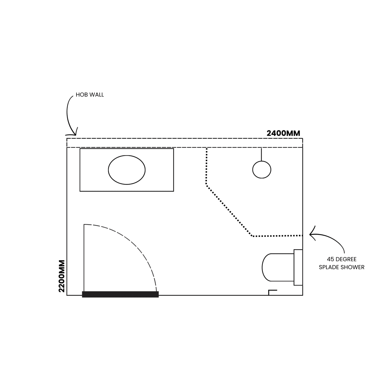 Compact Family Bathroom Floor Plan