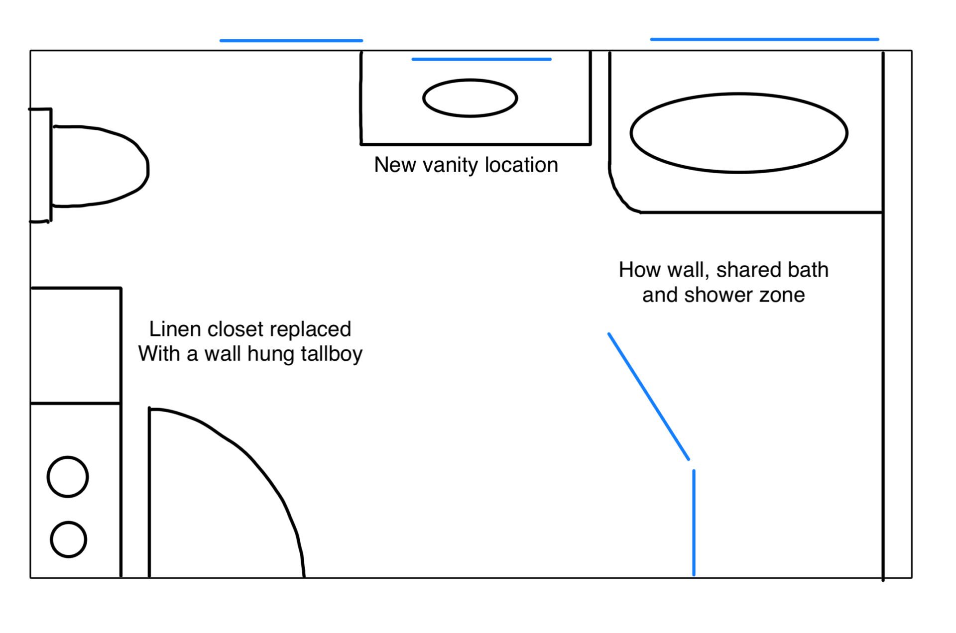 Redhead Bathroom Renovation After Floor Plan